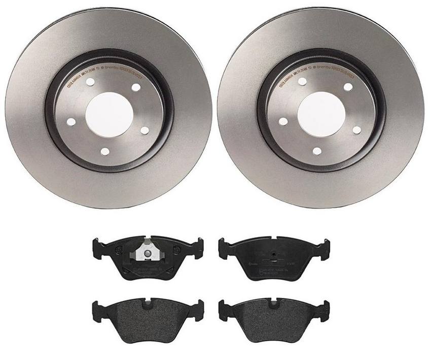 Jaguar Brembo Brakes Kit - Pads and Rotors Front (325mm) (Low-Met) JLM21917 - Brembo 3056886KIT